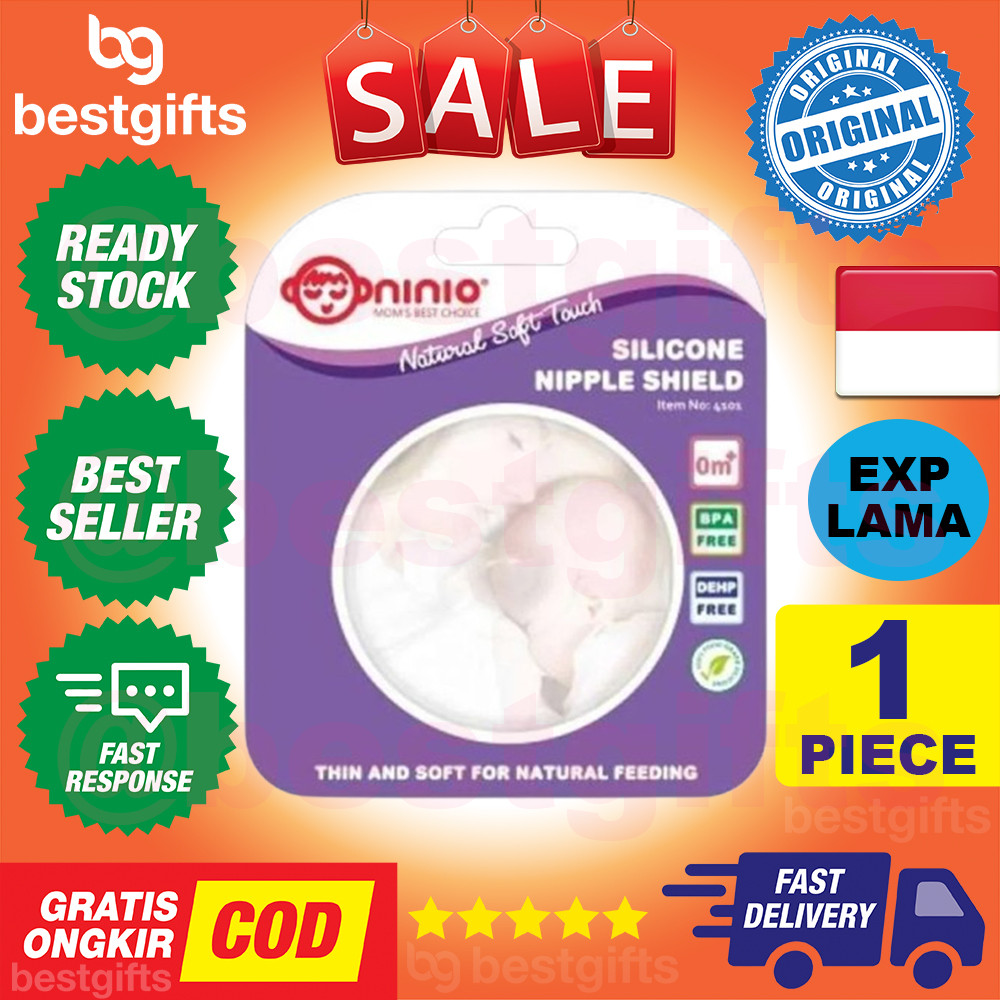 NINIO SILICONE NIPPLE SHIELD PELINDUNG PENYAMBUNG PUTING SUSU SAAT MENYUSUI AMAN UNTUK BAYI