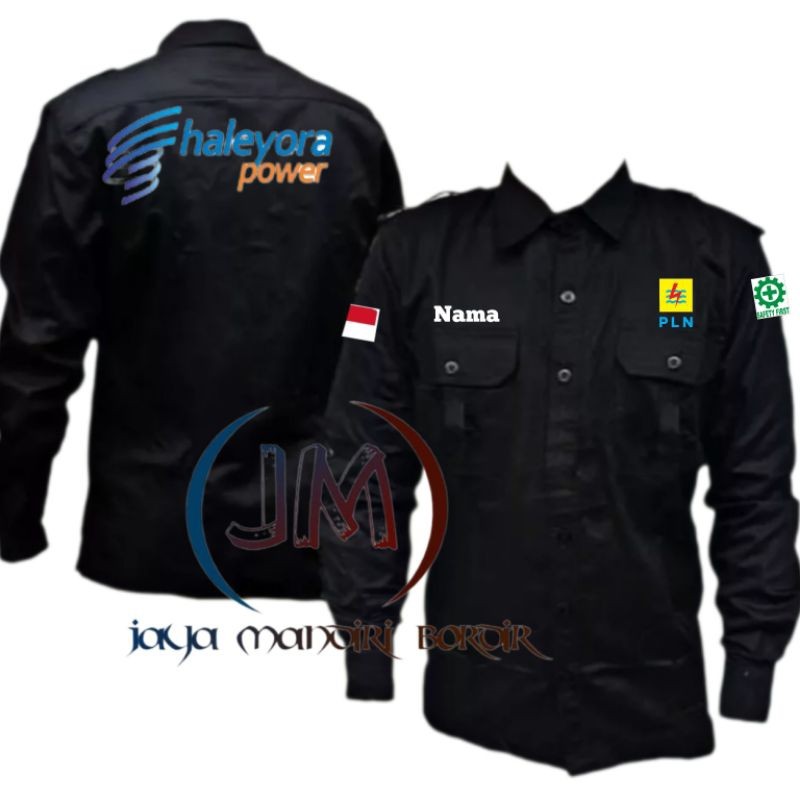 KEMEJA HALEYORA POWER BORDIR || KEMEJA PLN HALEYORA POWER BORDIR || SERAGAM HALEYORA POWER BORDIR