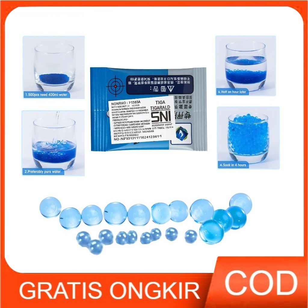 REFILL WATER BUBBLE GEL PELURU 7-8MM Mainan Peluru Hydrogel jelly refill