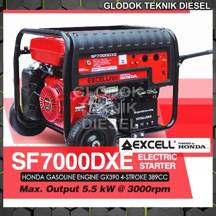 IRH HONDA Genset Generator Bensin 5500 5000 Watt Electric Starter Gasoline