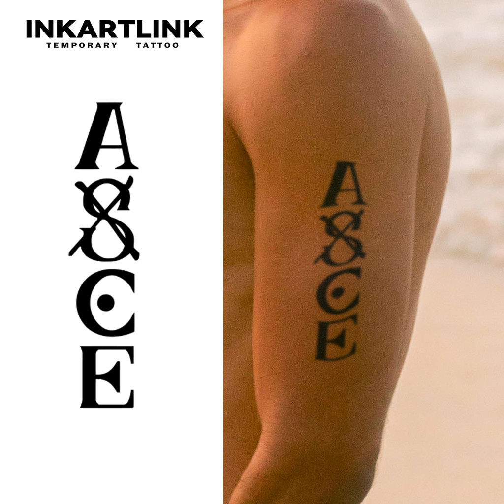 One Piece ACE temporary tattoo sticker, waterproof magic tattoo, lasts to 15 days fake tattoo, semi 