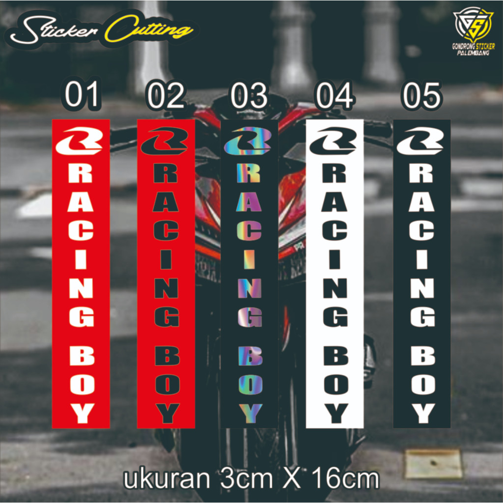 Sticker Cutting Shock Depan RCB Stiker All Motor