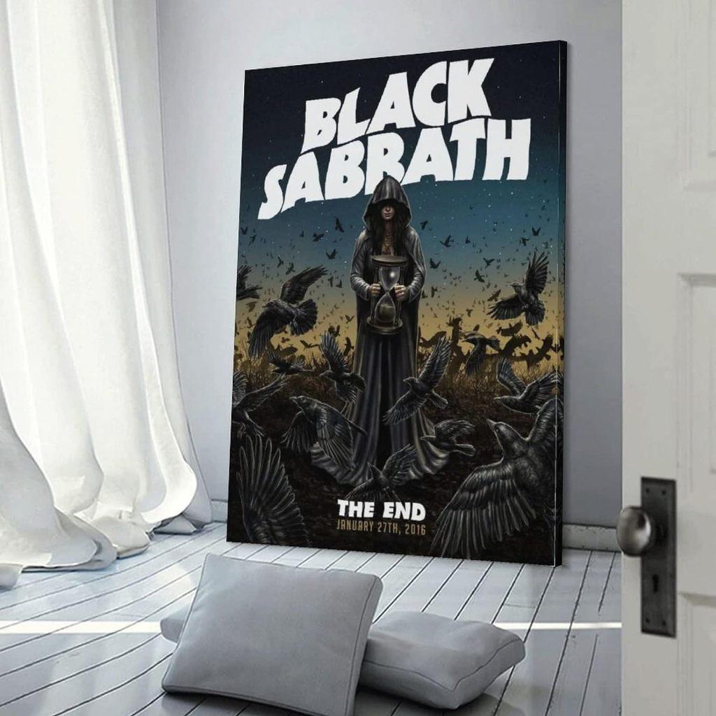 Poster band Black Sabbath Musik rock  Hiasan Dinding Cowok Pajangan kamar (Dekorasi Dinding) Kayu Ga