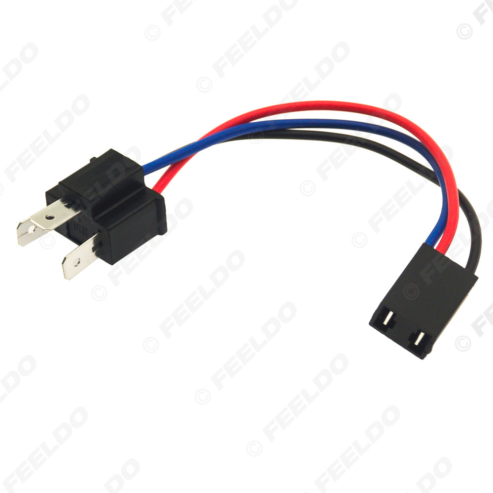 Car Headlight Lamp Wiring Socket Adapter H4 To H7 Connector Plug Auto Light Wire Cable
