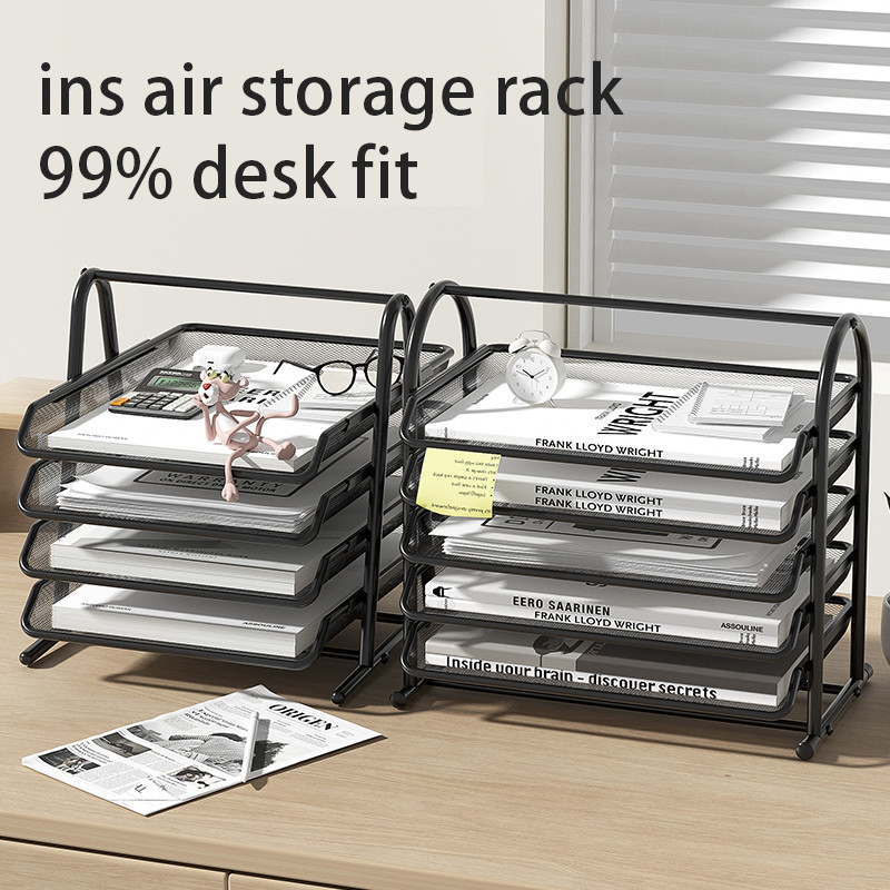 3 Tier Mesh Desk Organizers,Office Supplies Organizer,Desk Organizer Tray,File Storage,Mesh Paper Tr