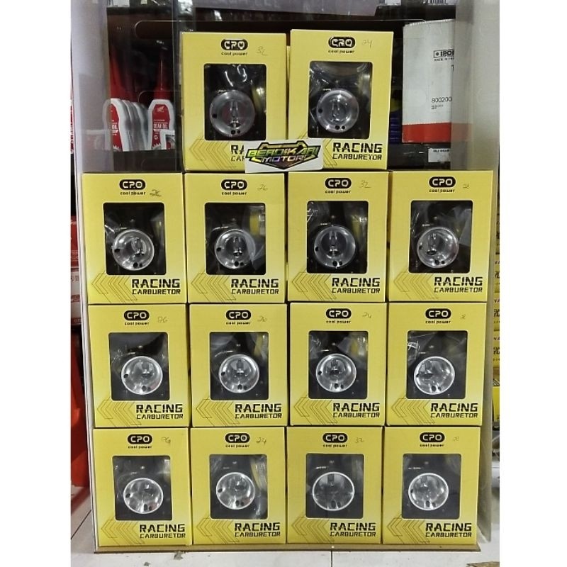 KARBURATOR PWK/PE CPO RACING GEN 2 24,26,28,30,32,34 BLACK MONSTERFREE BONUS PJ MJ JARUM DAN KARET I