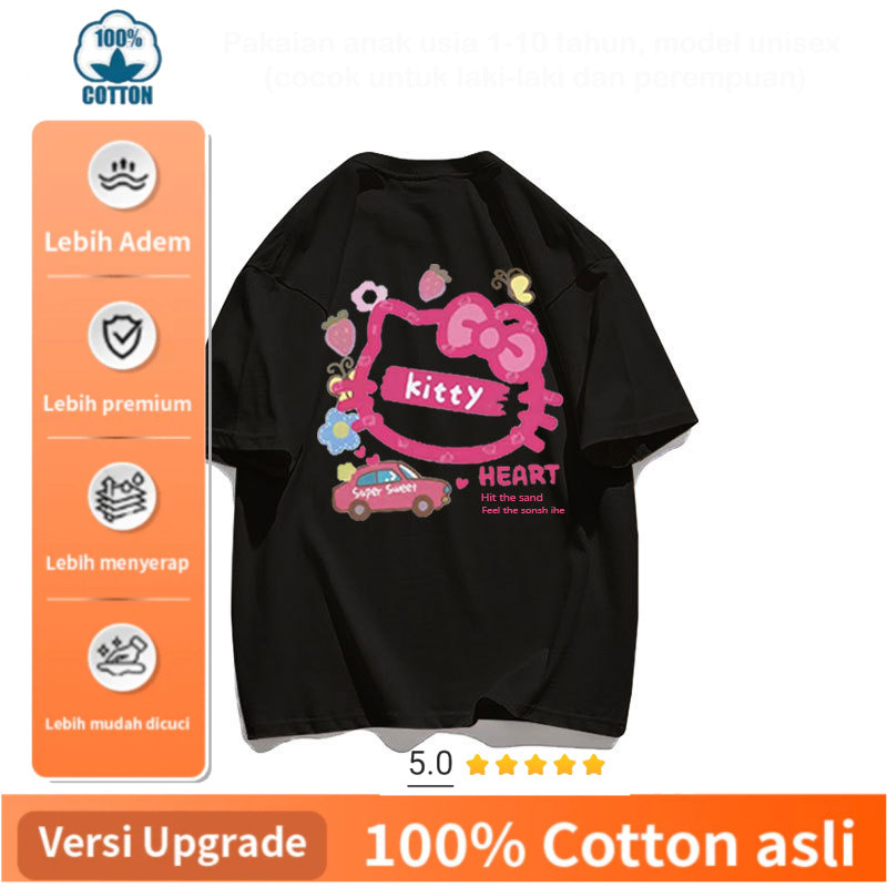 kualitas tinggi tongzhuang 1-10Tahun Anak laki-laki dan perempuan  Baju Atasan Musim Panas Kartun Lu