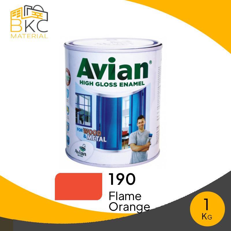 Cat Minyak Kayu dan Besi Avian Synthetic Kaleng 1 KG - 190 Flame Orange