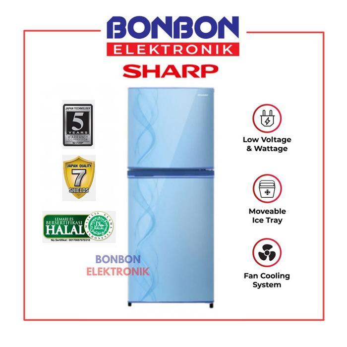 Sharp Kulkas 2 Pintu SJ-237ND-AB / SJ 237 / SJ237 Blue