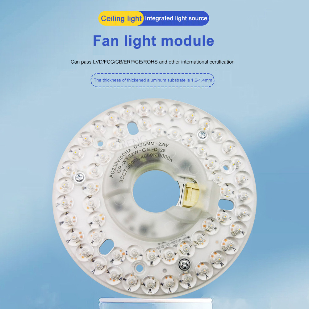 3.9/4.9/6.2 In 3 Light Colors Ceiling Fan Light Retrofit Kit Ceiling Flush Light Replacement Panel P