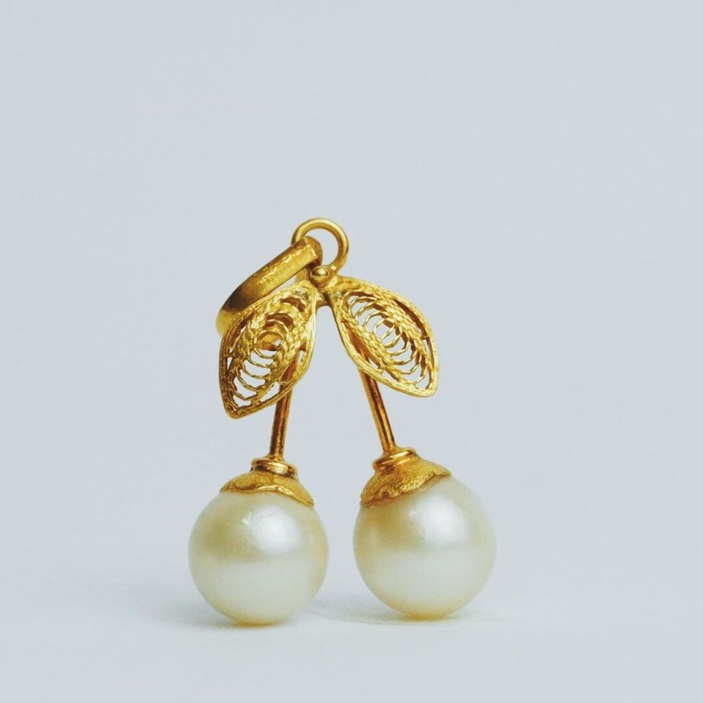 Liontin Emas Asa Mutiara Simple Elegan Asli Lombok