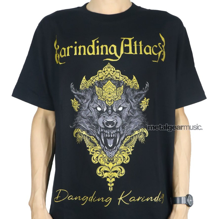 Tshirt Karinding Attack - Dangding Black Katun S-XL Kaos Pria