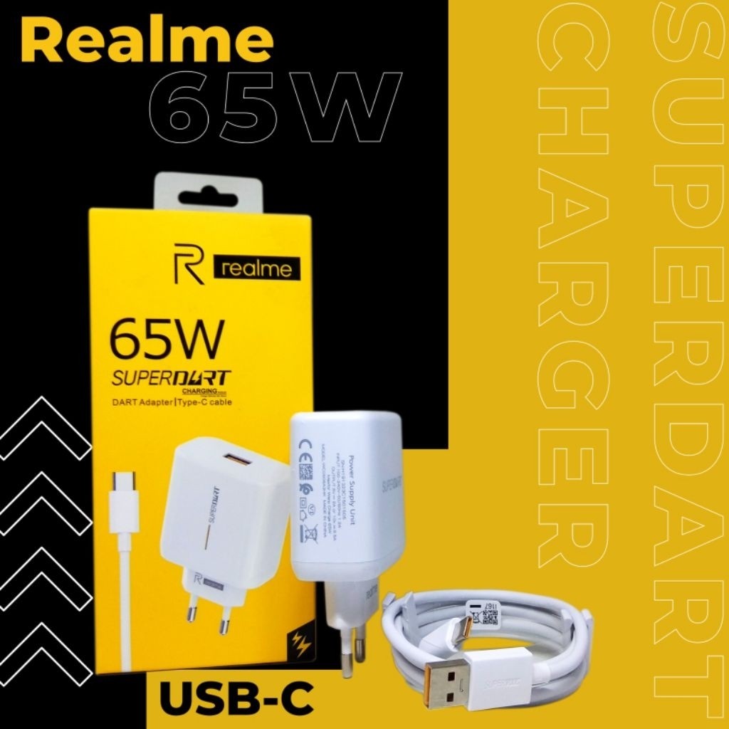 Charger Max Realme 100% 65W Fast Charging DART - Type C