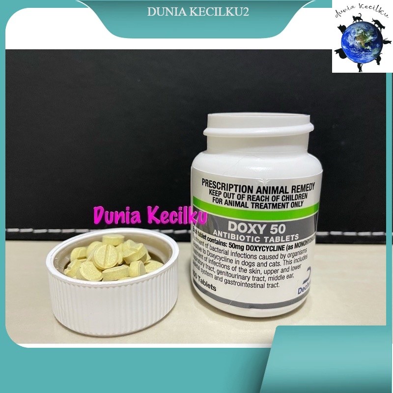 Animal Remedy Antibiotik Hewan *Doxycycline 50mg 1 BOTOL 150 Tablet