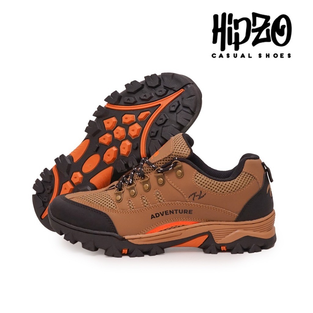 2E Sepatu Hiking Sporty Pria Outdoor M077 Cokelat Tracking Original Gunung