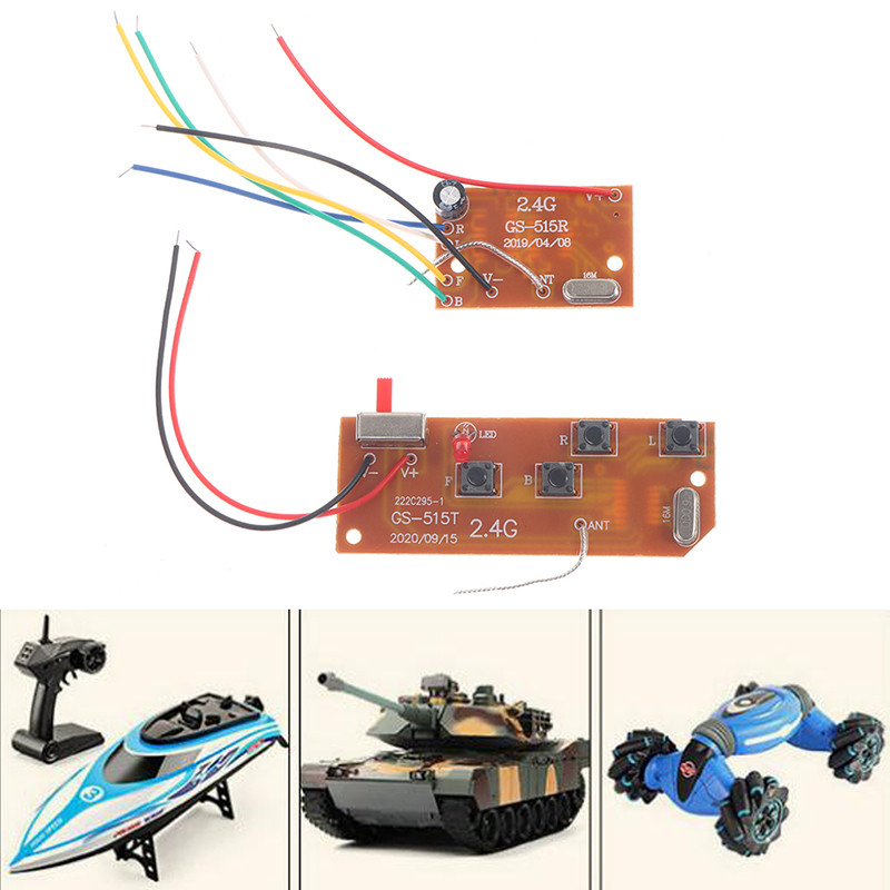 2.4G 4 RC Remote Control 27MHz Circuit PCB Transmitter Receiver Board with Antenna Rao for RC Car Tr