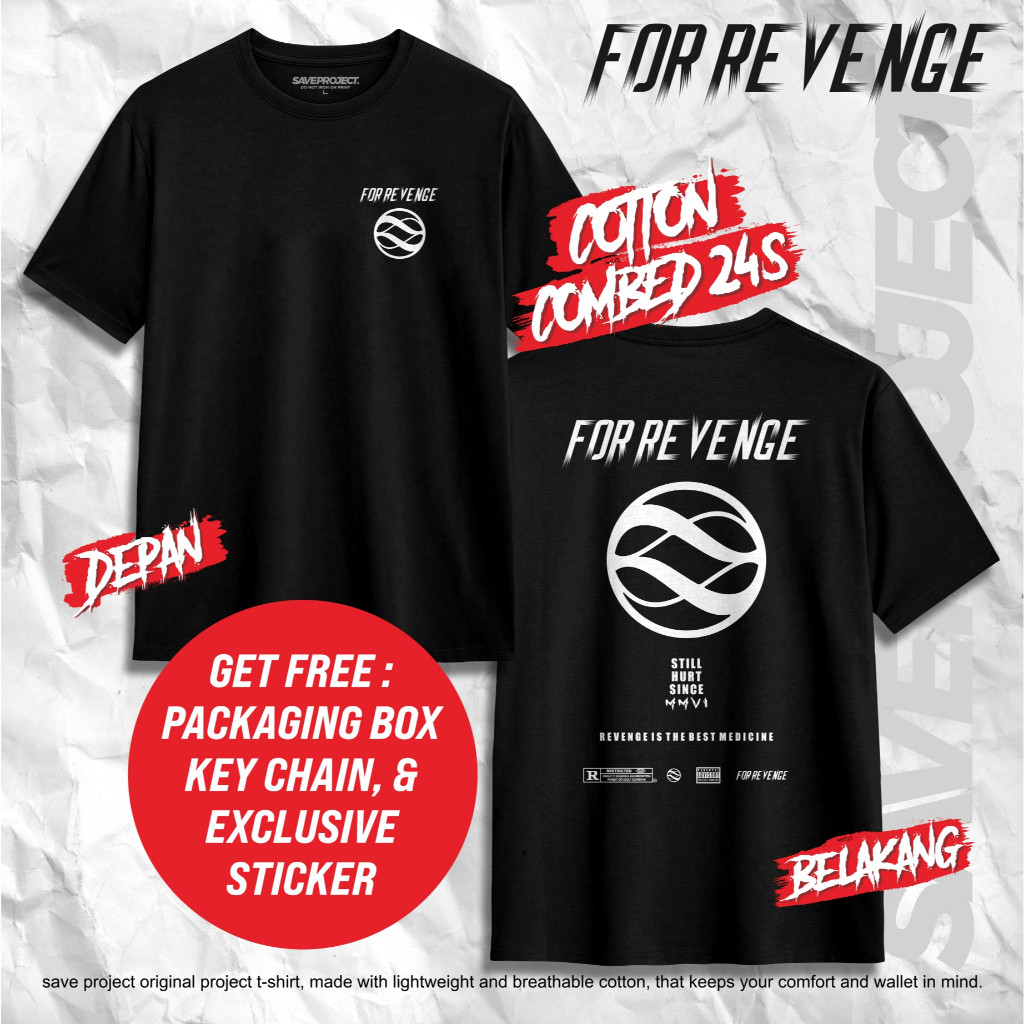 SAVE. Project | Kaos For Revenge "PARENTAL" | For Revenge Unisex Tee | Kaos Metal | Kaos Distro Pria