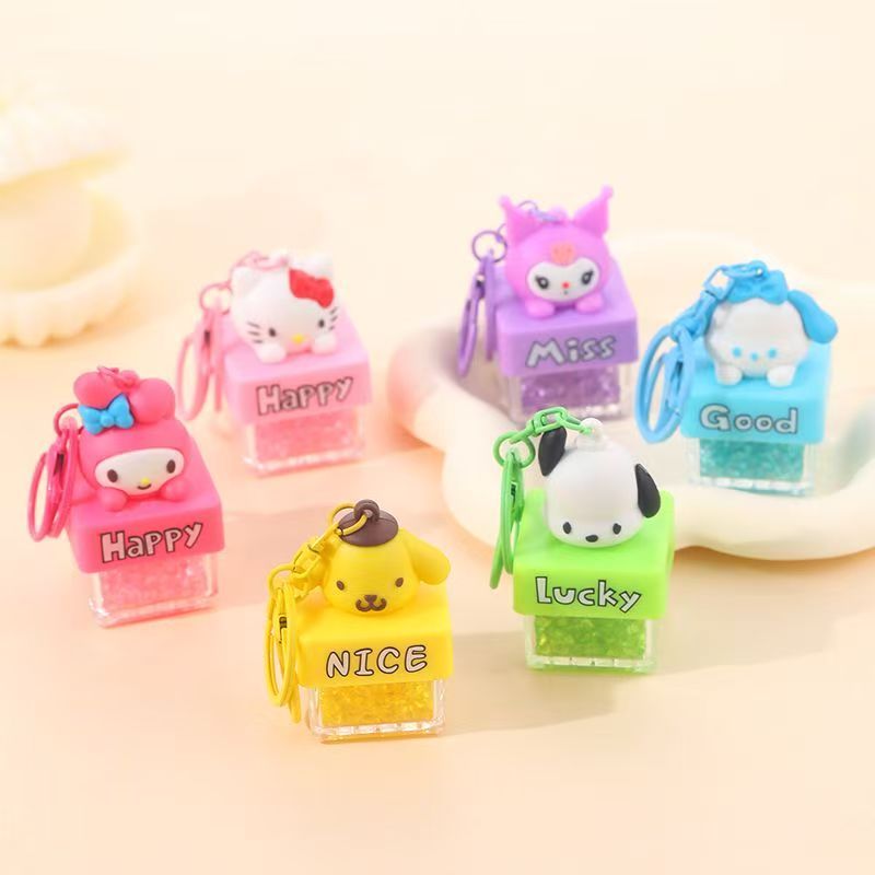 Sanrio Box LED Keychain – Gantungan Kunci Karakter Kawaii, Lampu LED Unik Menawan