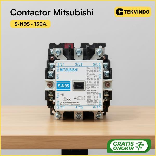 Contactor Mitsubishi S-N95 3P 150A Kontaktor Panel Listrik Industri Heavy Duty Durable