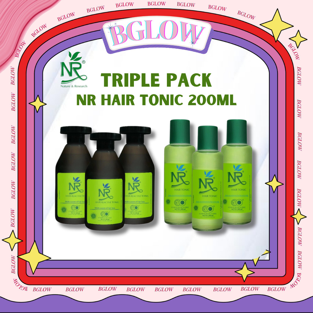 [TRIPLE PACK] BUNDLE NR Hair Tonic 200ML | Reactive Tonic 200ML - Vitamin Rambut & Kulit Kepala - An
