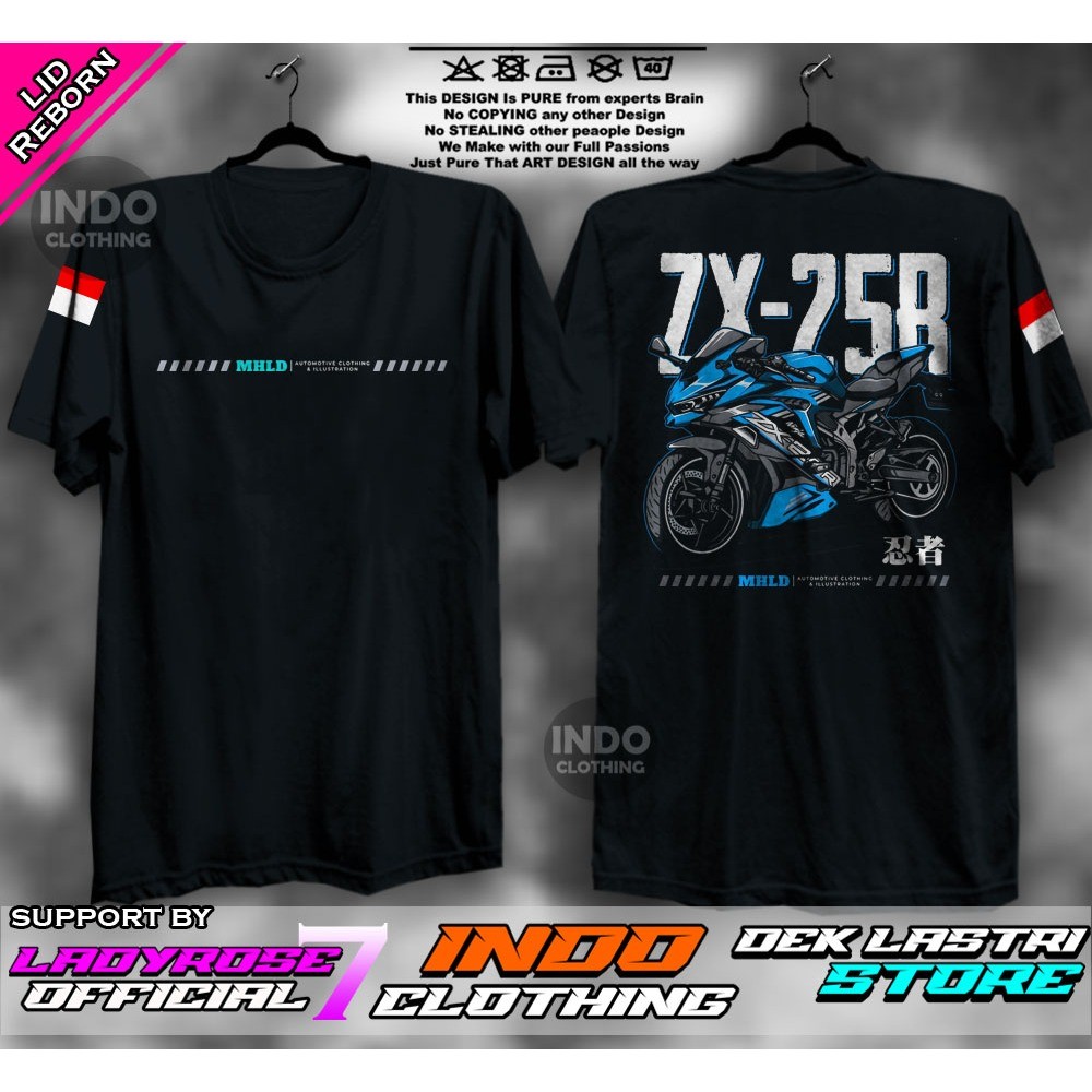 Kaos Kawasaki ZX25R Racing Lengan Pendek Katun Combed 30s
