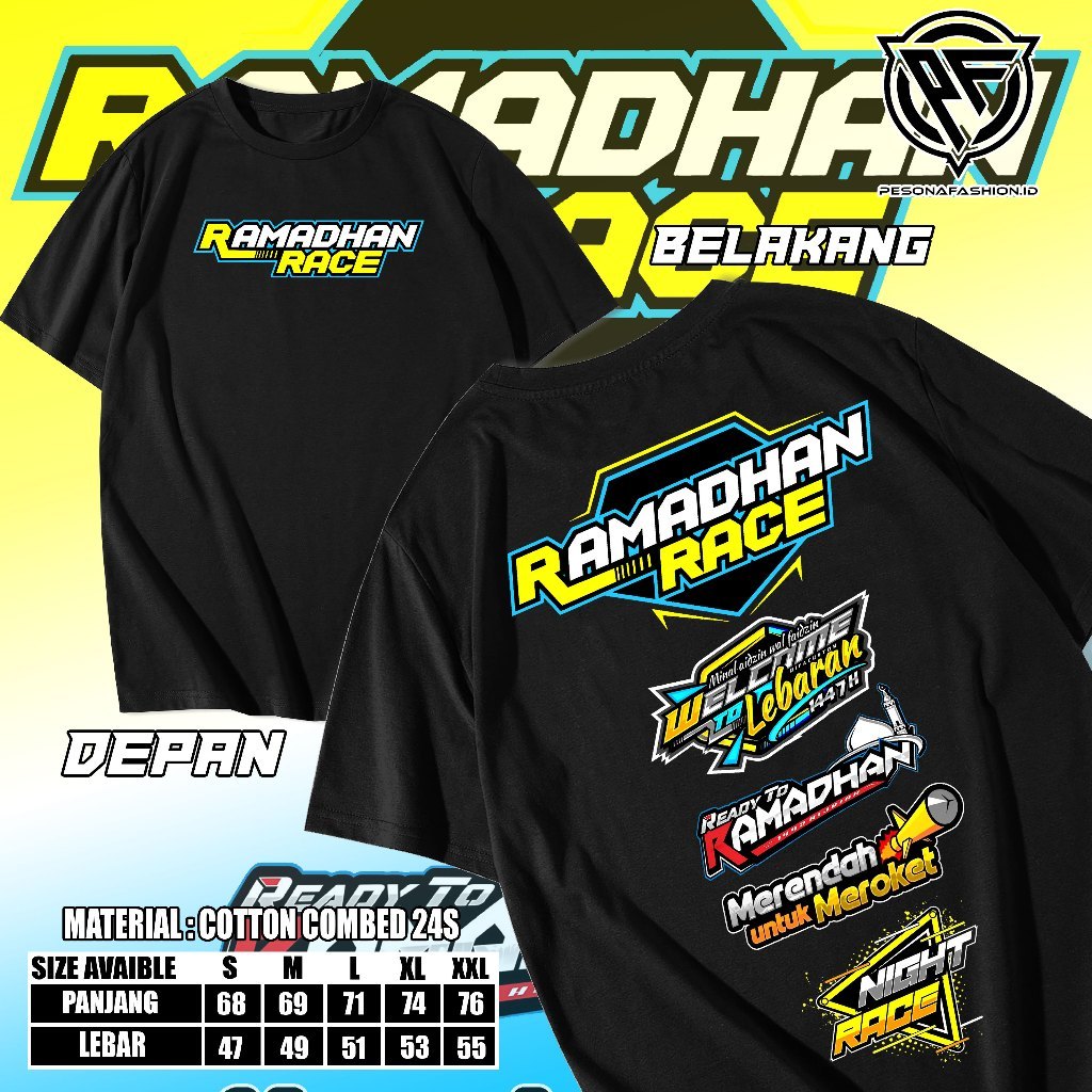 WIRAFASHION.ID Kaos Ramadan Race 2026 - Kaos Racing Ramadhan-Kaos Racing Night - Kaos Ready To Ramad