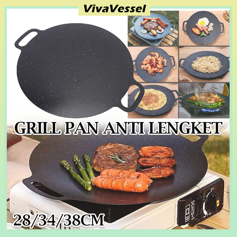 PROMOKorean Wajan Bulat Anti Lengket Pemanggang Serbaguna/Anti Lengket Tempat Pemanggang Bulat/Alat 