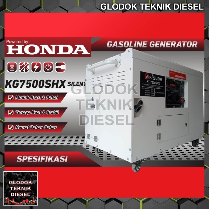 IRH Genset Silent Honda Bensin 5000 watt 5500 W MAX Generator Listrik