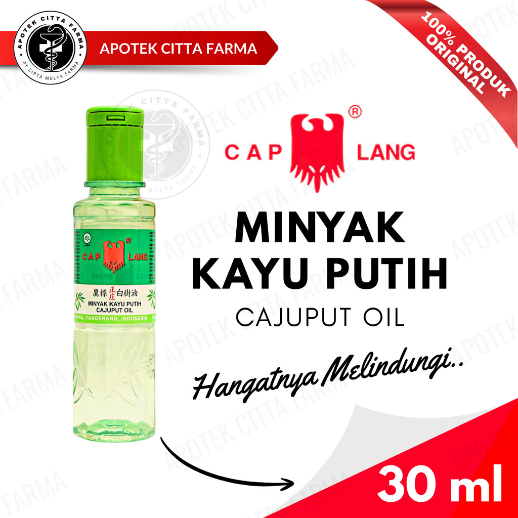 MKP Minyak Kayu Putih Cap Lang 30 ml - Meredakan Sakit Perut / Perut Kembung / Mulas / Masuk Angin /