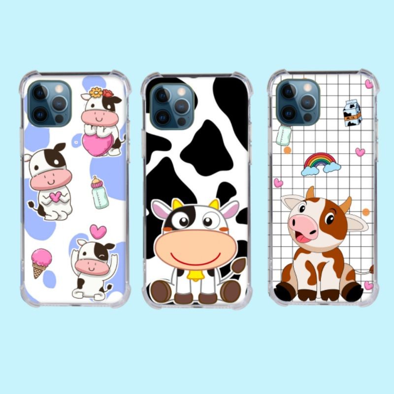 Soft Case Iphone 12 11 pro x xs max 7 6s 8 plus xr casing motif sapi lucu cow