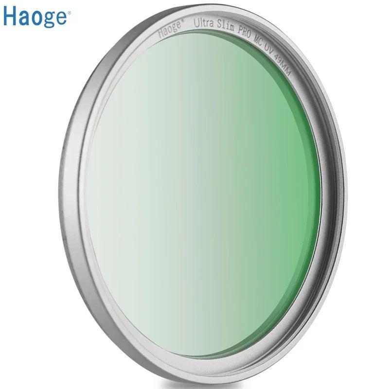 Haoge 49mm MC UV Lens Protection Filter for fuji X100VI x100f X100V X100S X100T Camera Lens Silver