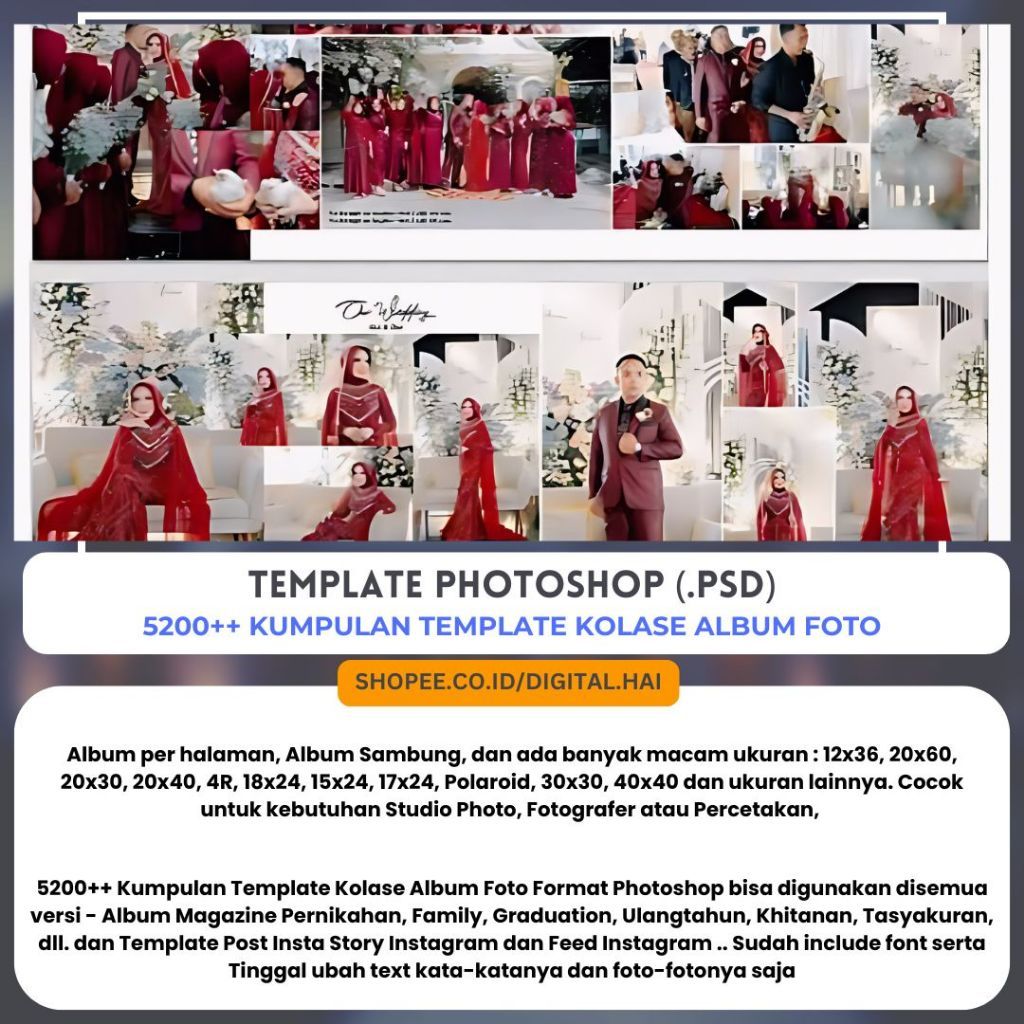 5200++ KUMPULAN TEMPLATE KOLASE ALBUM FOTO  FORMAT PHOTOSHOP (psd.)