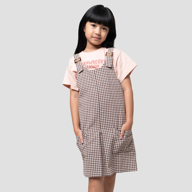 Little M Overall Kotak Dress Anak Perempuan 123094072