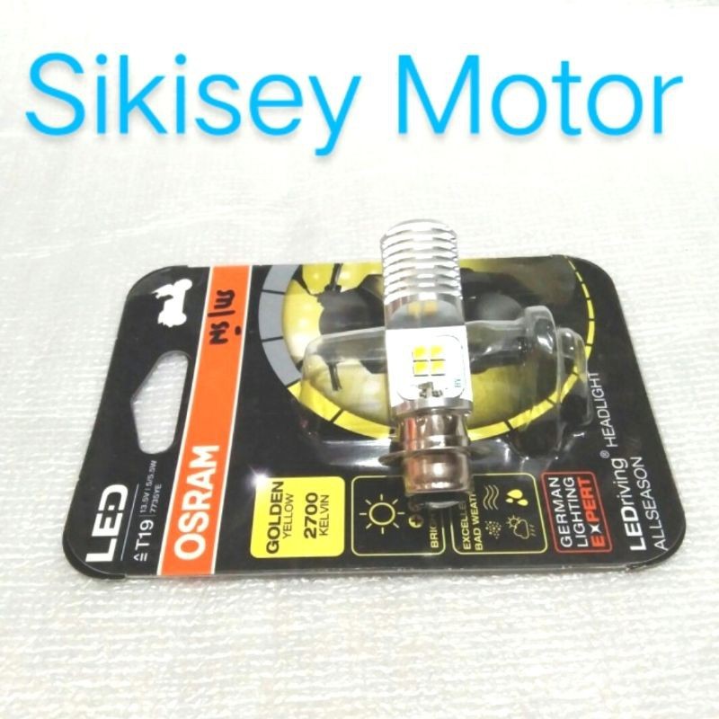 RJ BOLHAM Halogen OSRAM LED T19 AllSeason. Golden Yellow (Sinar Kuning).