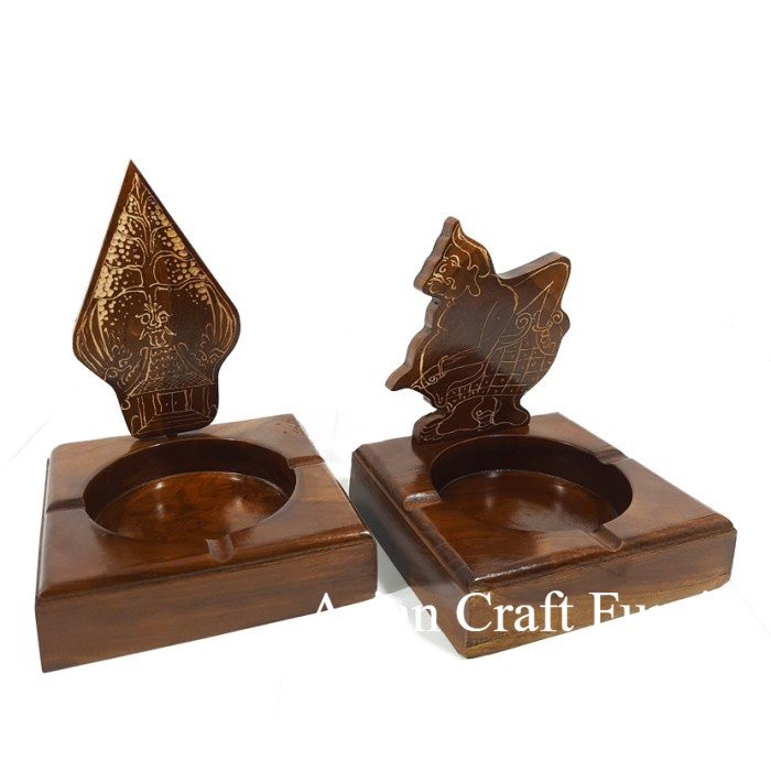Jual Set Asbak Motif Cukit Ukir Semar Pewayangan Kayu Jati Alami Murah Termurah Seindonesia ACF7878