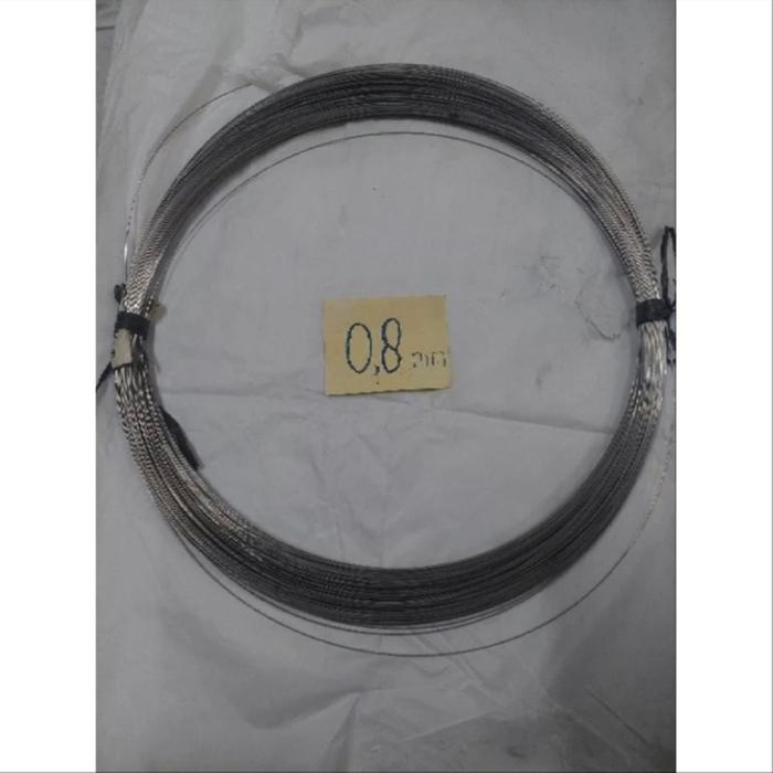 kawat stainless 304 uk 0,8mm hard & soft per 0,5kg - hard
