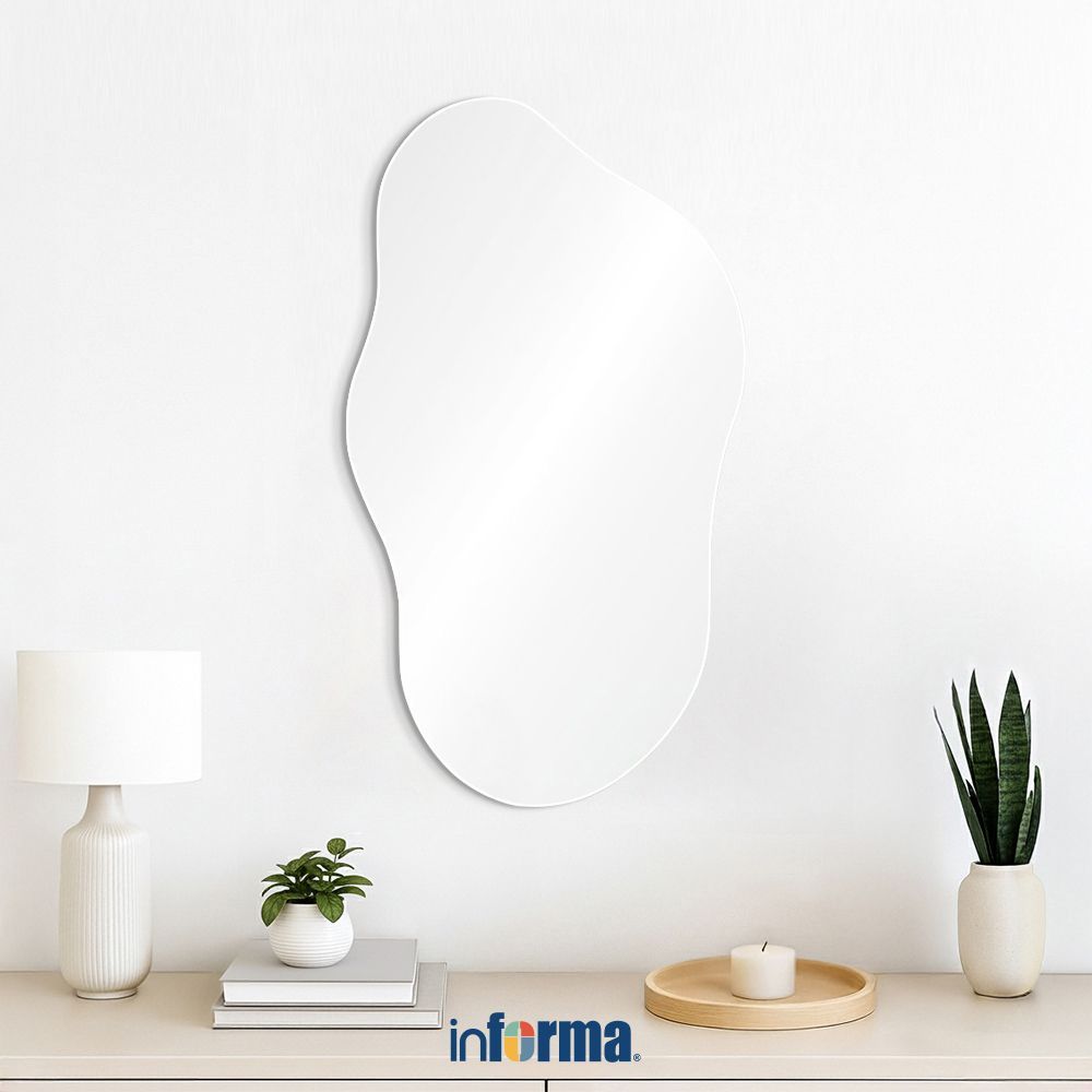 Informa Cermin Dinding Dekorasi Frameless Aesthetic 60x105 cm Cermin Hias Cermin Gantung Wall Mirror