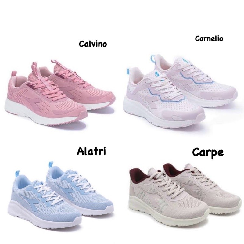 BIG SALE PROMO 12.12 DIADORA CORNELIO , CALVINO , ALATRI , & CARPE SHOES RUNNING FITNESS GYIM WOMEN 