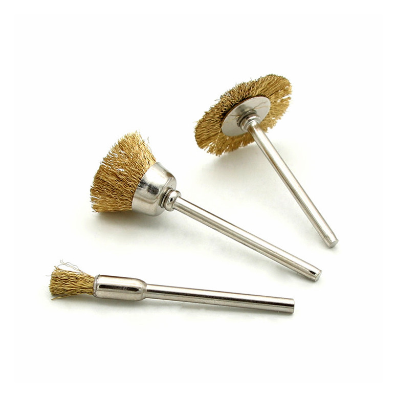 BA - Mata Bor Sikat Kuningan Mini Drill Lurus/Mangkok