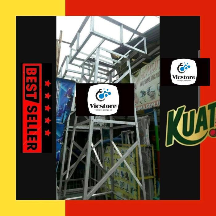 Menara Besi Toren air kaki 4 torn excel 1000 liter tandon bak gs 800L tangki air gs1000 stainless wa