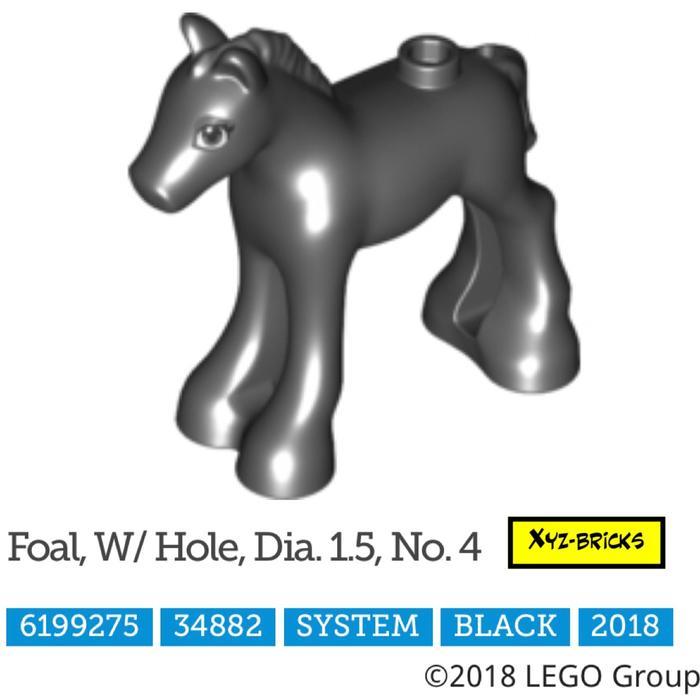 LEGO PARTS 6199275 Animal Horse - Foal No. 14 Black