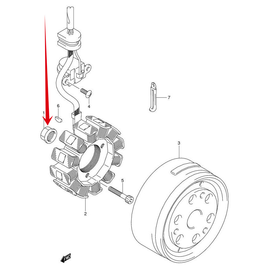 BAUT SPUL MAGNET HAYATE/SPIN / SKYWAVE /SKYDRIVE  ORIGINAL SGP 31792-33G10-000