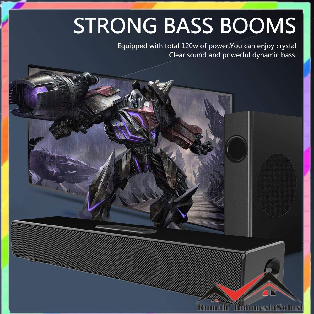 - KLW Soundbar Bluetooth Active Speaker Stereo Bass Subwoofer 80W - S22 -