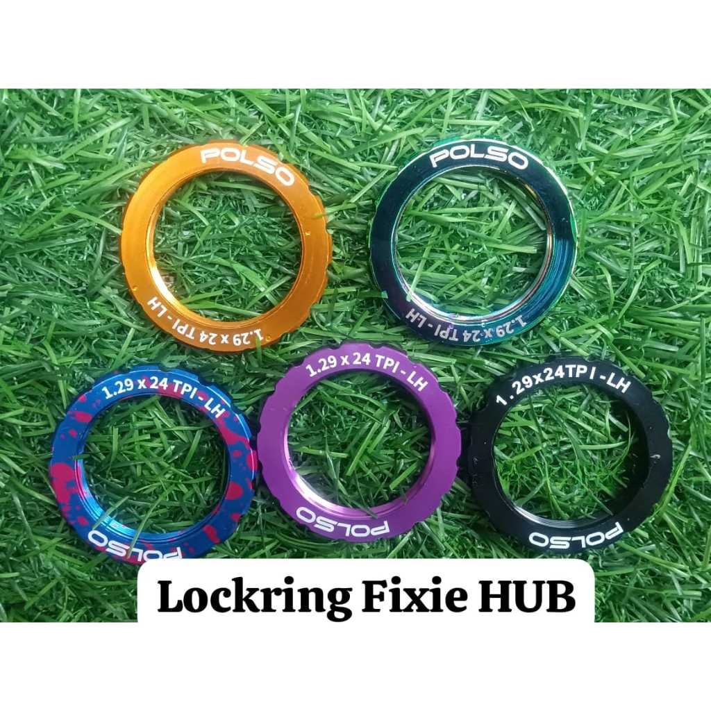 Lockring Pengunci Hub Fixie Polso COG Sprocket Gear Freehub Female Axle Drat Kiri untuk Sepeda Fixie