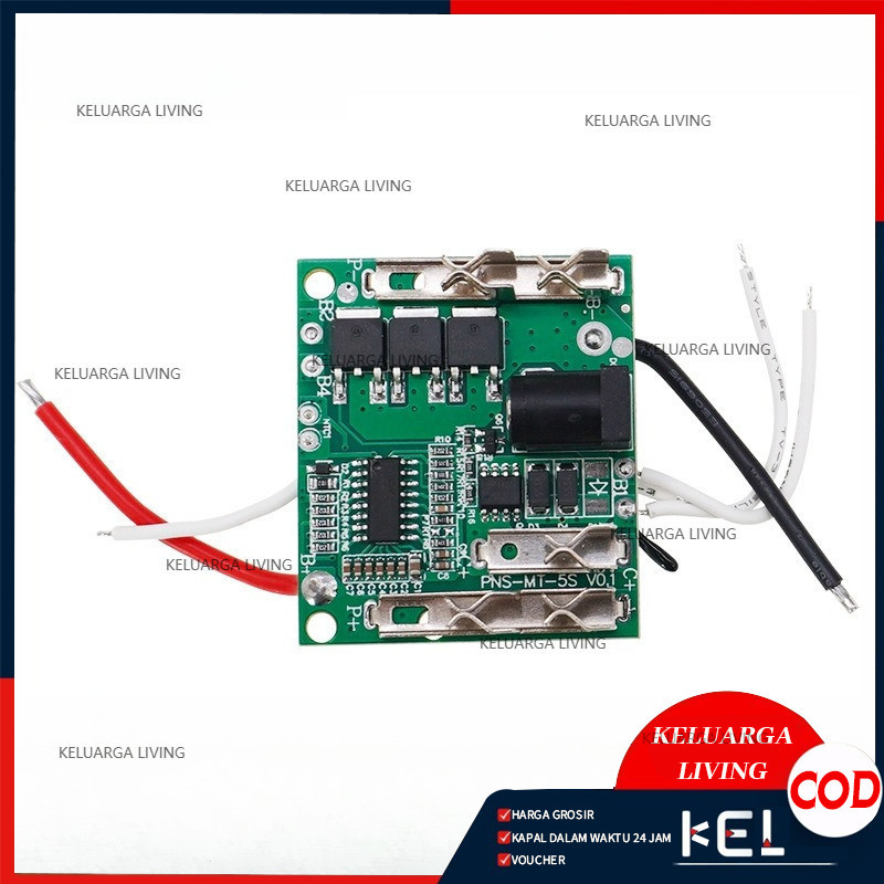 BMS Modul MOS Baterai Impact Wrench 10 Cell Untuk Lxt 21v Baterai Lithium 18650