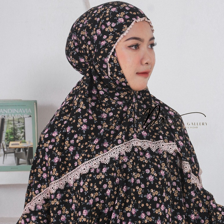 BRAKOTOP Andera Mukena Terusan Dewasa Rayon Viscose Premium Motif Sakura