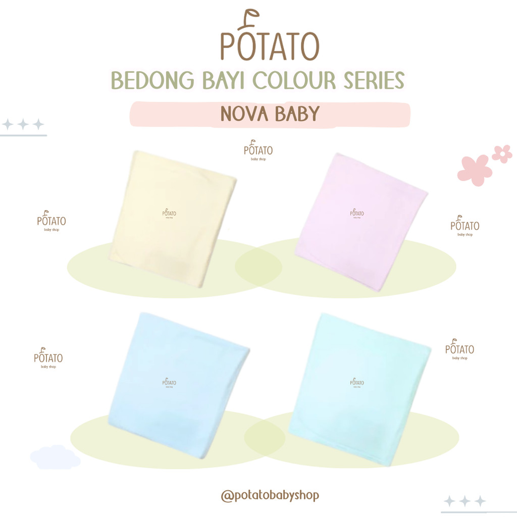 Nova Baby - Bedong Polos Colour Series | Bedong Bayi Ukuran 90x110