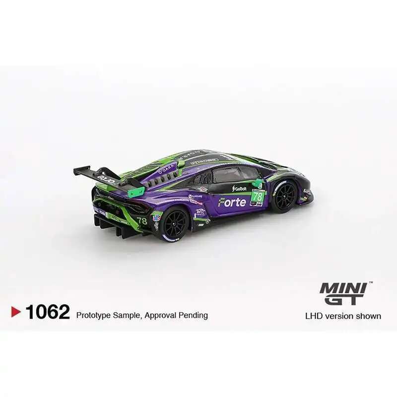 PreSale MINIGT 1062 1:64 Lamborghini Huracán GT3 EVO2 #78 Forte Racing 2024 Diecast Car Model Collec