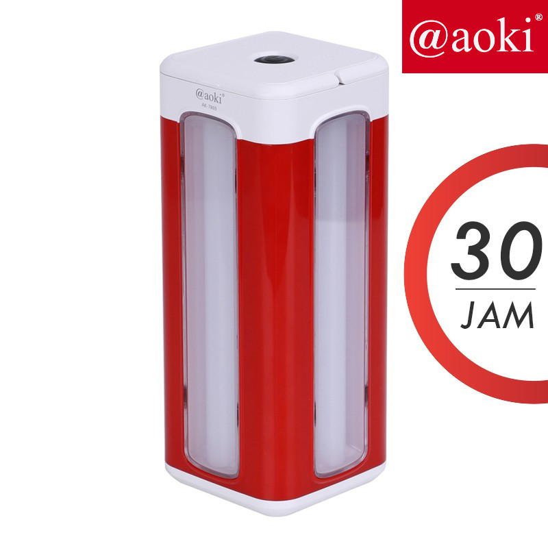 AOKI Lampu Darurat Tube 68smd Tahan Hingga 30Jam Tombol Dimmer Baterai Lithium / AOKI LAMPU EMERGENC