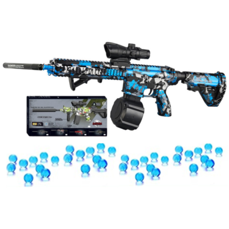 Mainan Anak Tembakan Gel Blaster M416 Elektrik Otomatis (MH028B) / Water Gel Gun PUBG